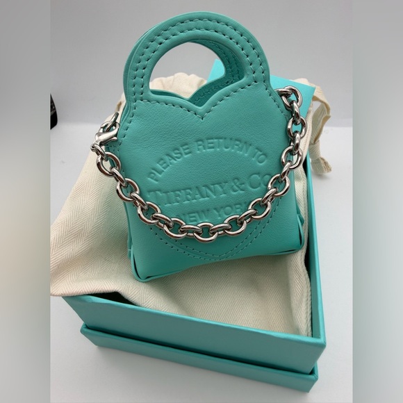 Tiffany & Co. Handbags - Tiffany & Co. New Tiffany Blue Leather Nano Rtt Bag Charm